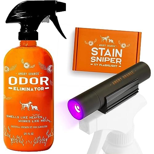 ANGRY ORANGE Pet Odor Eliminator for Strong Odor – Citrus Deodorizer for Dog or Cat Urine Smells on Carpet, Furniture & Floors – Puppy Supplies