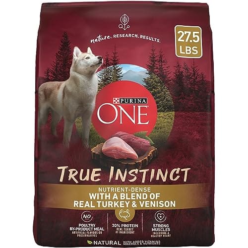 Purina ONE True Instinct With A Blend Of Real Turkey and Venison Dry Dog Food – 27.5 lb. Bag