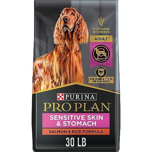 Purina Pro Plan Sensitive Skin and Stomach Dog Food Salmon and Rice Formula – 30 lb. Bag