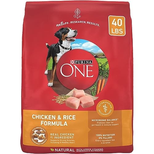 Purina ONE Chicken and Rice Formula Dry Dog Food – 40 lb. Bag