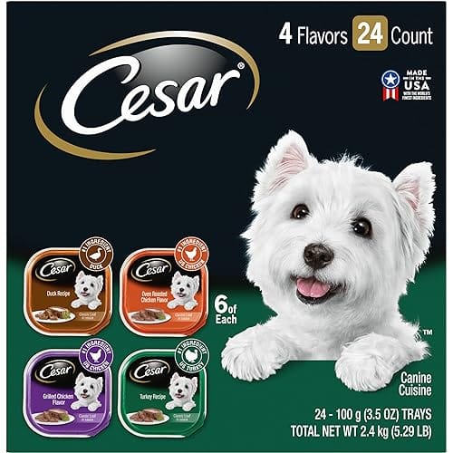 Cesar Gourmet Wet Dog Food Variety Packs – 24 Trays